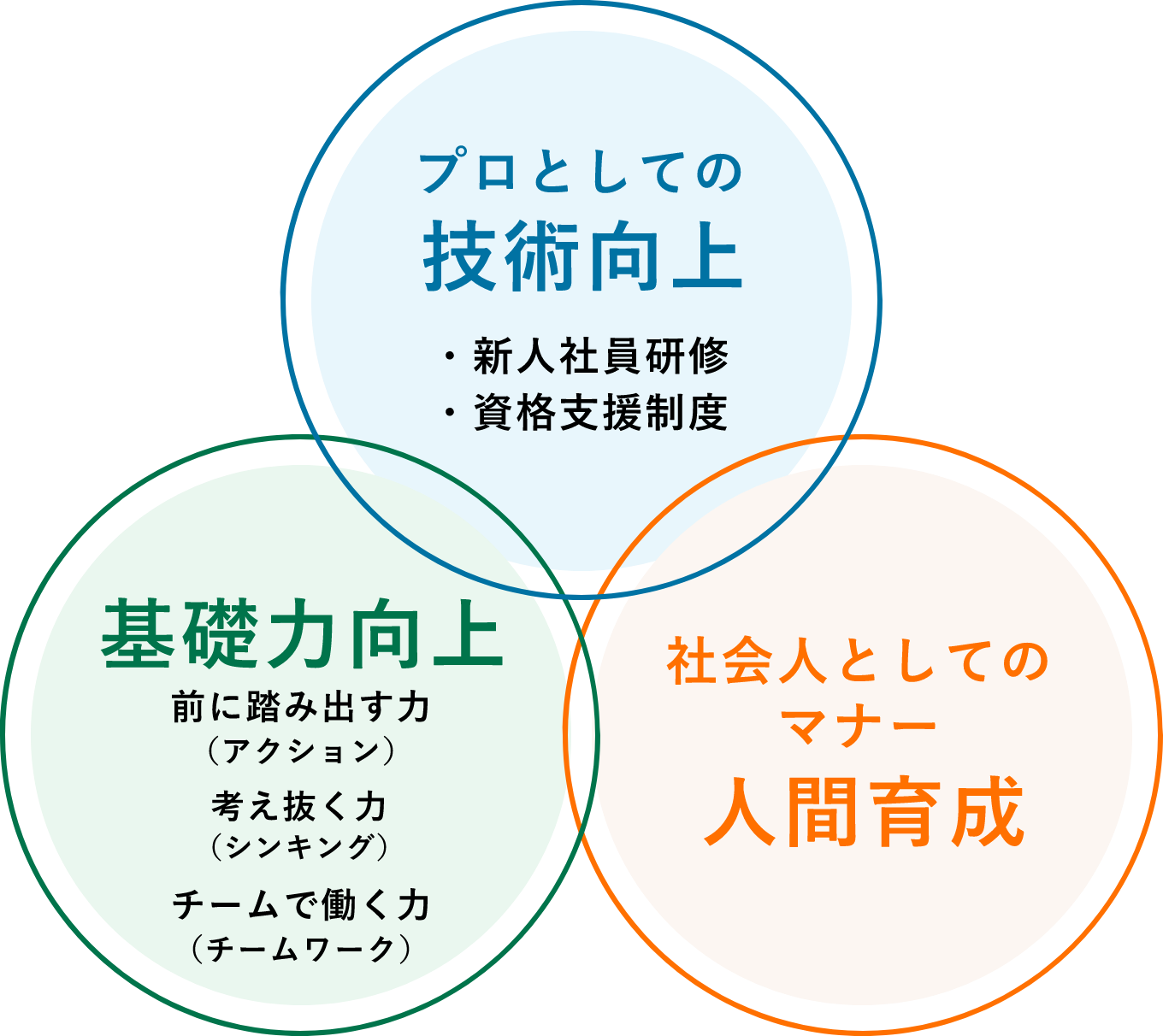 ウチケンの教育体制　イメージ図　画像