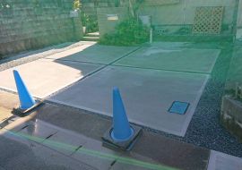駐車場のコンクリート舗装の施工事例 アイキャッチ画像