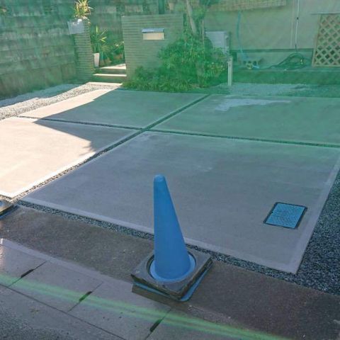 駐車場のコンクリート舗装の施工事例